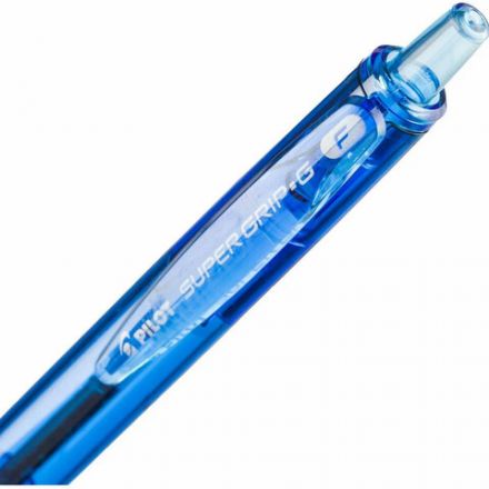 Ручка шариковая автоматическая с грипом PILOT Super Grip G, СИНЯЯ, 0,7 мм, линия 0,21 мм, BPGG-8R-F, BPGG-8R-F L