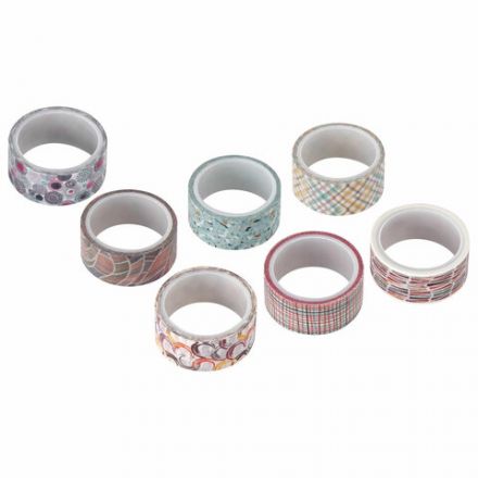 Клейкие WASHI-ленты для декора "Микс №3", 15 мм х 3 м, 7 цветов, рисовая бумага, ОСТРОВ СОКРОВИЩ, 661711 Клейкие WASHI-ленты для декора "Микс №3", 15 мм х 3 м, 7 цветов, рисовая бумага, ОСТРОВ СОКРОВИЩ, 661711