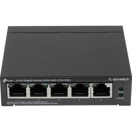 Коммутатор TP-Link TL-SG1005LP (L2) 5x1Гбит/с 4PoE+ 40W неуправляемый Коммутатор TP-Link TL-SG1005LP (L2) 5x1Гбит/с 4PoE+ 40W неуправляемый