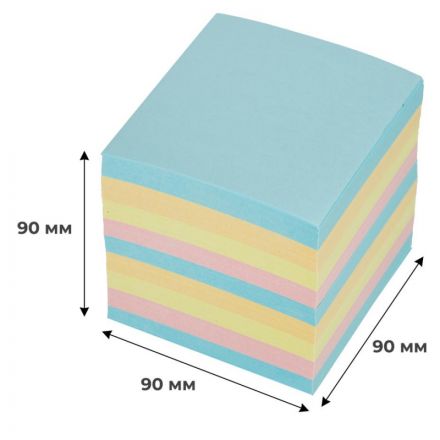 Блок для записей Attache 90x90x90 мм разноцветный (плотность 80 г/кв.м) Блок для записей Attache 90x90x90 мм разноцветный (плотность 80 г/кв.м)