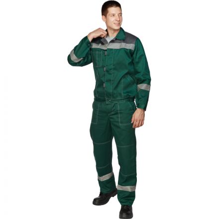 Костюм рабочий летний муж. л20-КБР зелен/сер (р.52-54) 158-164