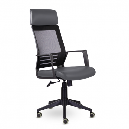 Кресло М-811 Альт/Alt blackPL Ср S-0422 (серый) Кресло М-811 Альт/Alt blackPL Ср S-0422 (серый)