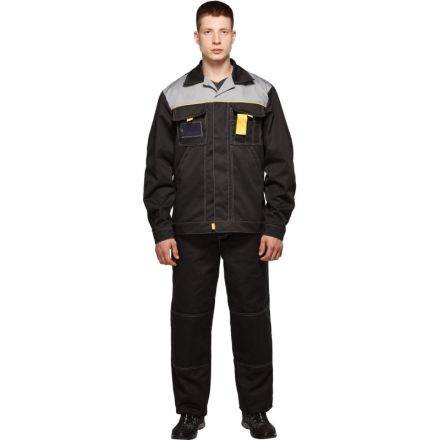 Костюм рабочий летний л10-КБР черн/сер 56-58 182-188