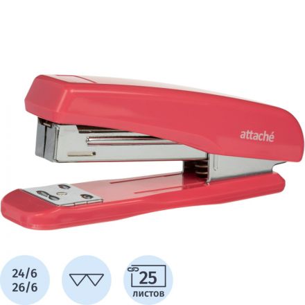 Степлер ATTACHE 8215 (N24/6&amp;26/6) до 25 лист. розовый