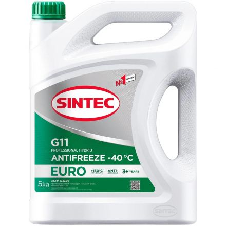 Антифриз Sintec Euro G11 зеленый -40 5кг (990554)