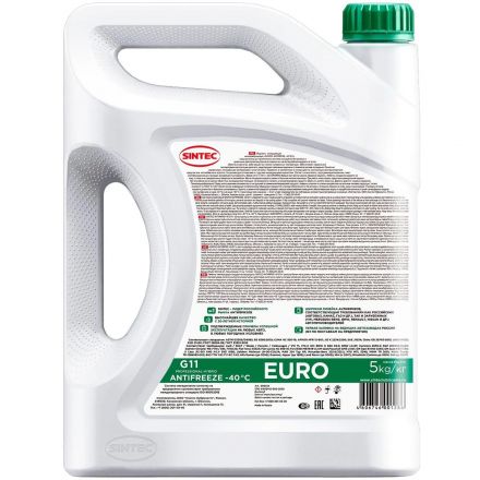 Антифриз Sintec Euro G11 зеленый -40 5кг (990554)
