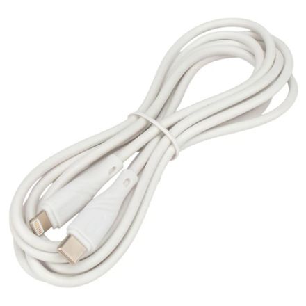 Кабель USB2.0 Type-C-Lightning, 2 м, CABLEXPERT, 2.1 А, 20 Вт, PD, медь, белый, CCB-USB2-CMAPO1-2MW Кабель USB2.0 Type-C-Lightning, 2 м, CABLEXPERT, 2.1 А, 20 Вт, PD, медь, белый, CCB-USB2-CMAPO1-2MW