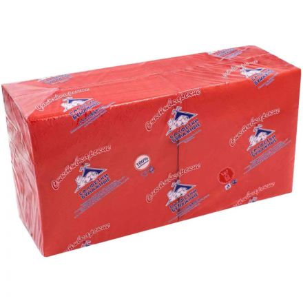 Салфетки бумажные Profi Pack 24x24 см красные 2-слойные 250 штук в упаковке Салфетки бумажные Profi Pack 24x24 см красные 2-слойные 250 штук в упаковке