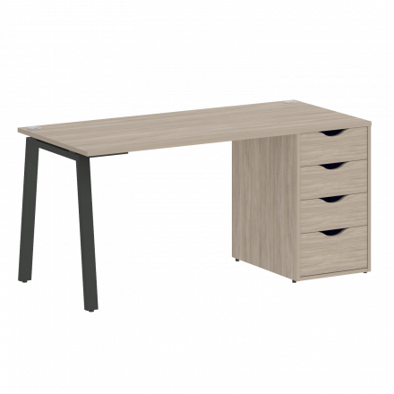 Home Office Стол письменный VR.SP-3-158.4.A Дуб аттик/Антрацит металл 1580*720*750