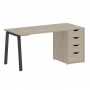 Home Office Стол письменный VR.SP-3-158.4.A Дуб аттик/Антрацит металл 1580*720*750