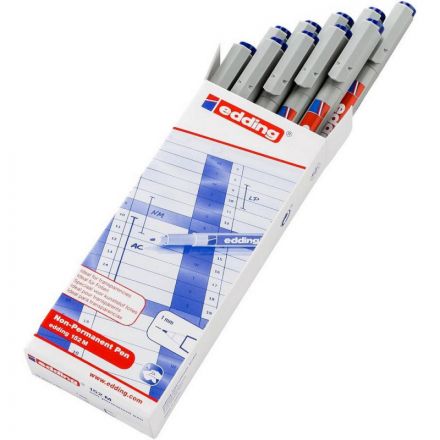 Маркер для глянц. поверхн EDDING 152/3 M синий 1 мм стираемый Маркер для глянц. поверхн EDDING 152/3 M синий 1 мм стираемый