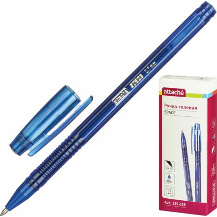 Ручка гелевая Attache Space синяя (толщина линии 0.5 мм) Ручка гелевая Attache Space синяя (толщина линии 0.5 мм)