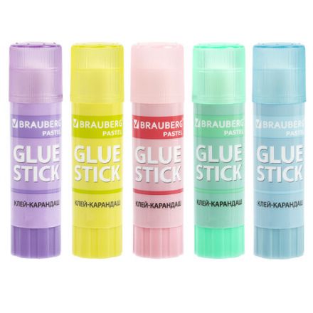 Клей-карандаш в пастельном корпусе BRAUBERG PASTEL, 15 г, PVP-основа, ассорти, 271249 Клей-карандаш в пастельном корпусе BRAUBERG PASTEL, 15 г, PVP-основа, ассорти, 271249
