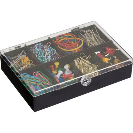 Набор канцелярский Attache Selection 8 отд.(зажимы,скрепки,банк.рез,кноп)