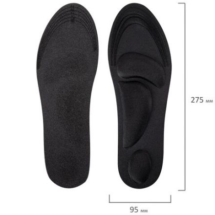 Стельки для обуви с супинатором 4D COMFORT PLUS, материал FOAM, размер RU 38-43 / EU 39-44, с линиями выреза, SHEGRA (ШЕГРА), 700743