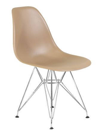 Набор 4 шт Стул обеденный DOBRIN DSR, ножки хром, цвет бежевый (GR-03)