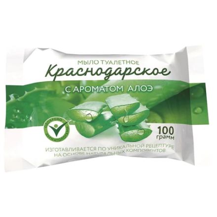 Мыло туалетное 100 г КРАСНОДАРСКОЕ (Меридиан), "Алоэ" Мыло туалетное 100 г КРАСНОДАРСКОЕ (Меридиан), "Алоэ"