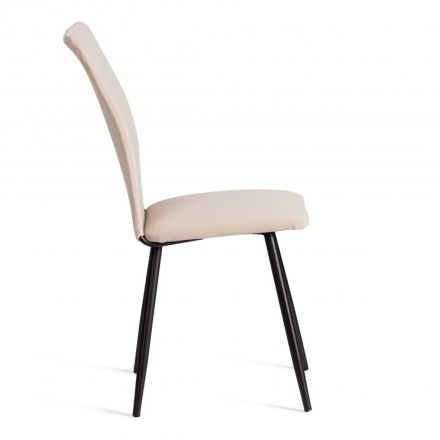 Стул обеденный La Rousse NEW, флок , бежевый/черный, 7, 45x55x93 см spb