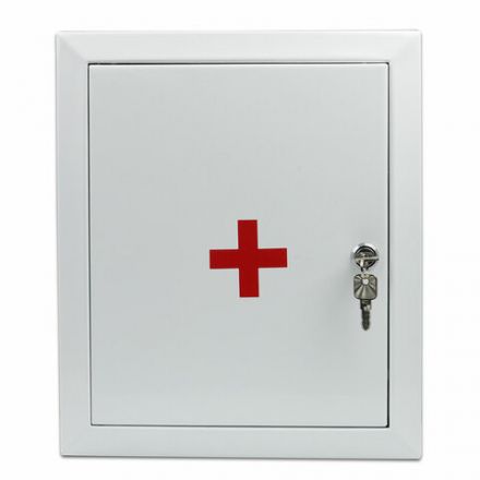 Шкафчик-аптечка металлический "Призма", навесной, 2 полки, ключевой замок, 330x280x140 мм Шкафчик-аптечка металлический "Призма", навесной, 2 полки, ключевой замок, 330x280x140 мм