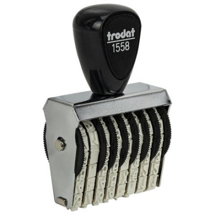 Нумератор ручной ленточный, 8 разрядов, оттиск 38х5 мм, TRODAT 1558, 86111 Нумератор ручной ленточный, 8 разрядов, оттиск 38х5 мм, TRODAT 1558, 86111