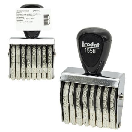Нумератор ручной ленточный, 8 разрядов, оттиск 38х5 мм, TRODAT 1558, 86111 Нумератор ручной ленточный, 8 разрядов, оттиск 38х5 мм, TRODAT 1558, 86111