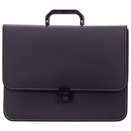 Папка-портфель пластиковая BRAUBERG "КОНСУЛ" А4 (370х280х120 мм), 2 отделения, фактура "бисер", черная, 223079 Папка-портфель пластиковая BRAUBERG "КОНСУЛ" А4 (370х280х120 мм), 2 отделения, фактура "бисер", черная, 223079