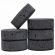 Губки для посуды 9,5х6,5х3,5 см, КОМПЛЕКТ 6 шт., OVAL BLACK, КРУПНОПОРИСТЫЙ поролон с абразивным слоем, LAIMA, 608649