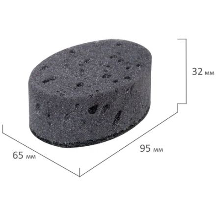 Губки для посуды 9,5х6,5х3,5 см, КОМПЛЕКТ 6 шт., OVAL BLACK, КРУПНОПОРИСТЫЙ поролон с абразивным слоем, LAIMA, 608649