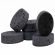 Губки для посуды 9,5х6,5х3,5 см, КОМПЛЕКТ 6 шт., OVAL BLACK, КРУПНОПОРИСТЫЙ поролон с абразивным слоем, LAIMA, 608649