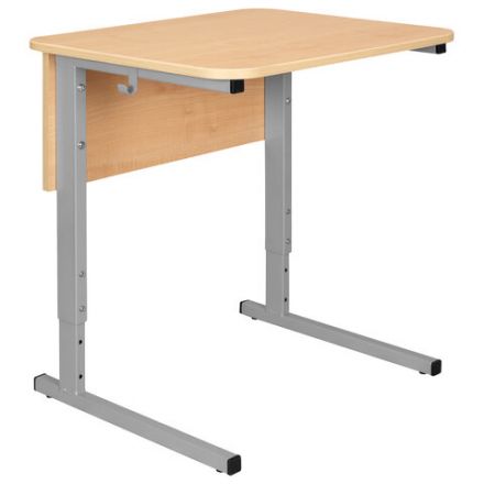 Стол-парта 1-местный регулируемый СУТ.54, 600х500х520-640 мм, рост 2-4, серый каркас, ЛДСП клён