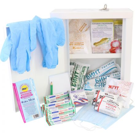 Аптечка первой помощи работникам пр.№262н ф.16. 54115 металл.шкаф