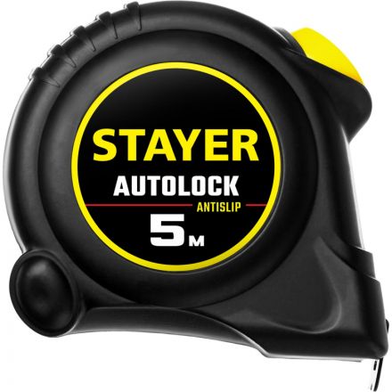 Рулетка с автостопом STAYER  AutoLock 5м х 19мм (2-34126-05-19) Рулетка с автостопом STAYER  AutoLock 5м х 19мм (2-34126-05-19)