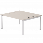 Бенч-система на 2 места Everprof EVO на металлокаркасе 1580х670(1370)x755 Кашемир/Белый