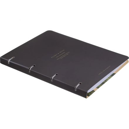 Тетрадь общая, BS, А4, 120л., клетка, кольца, . Flora, черный N4238 Тетрадь общая, BS, А4, 120л., клетка, кольца, . Flora, черный N4238