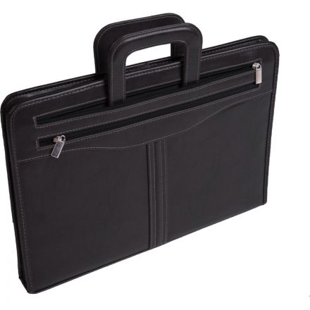 Папка деловая для документов кож/зам 410х285х30 'Гамма' 118/м, черная Папка деловая для документов кож/зам 410х285х30 'Гамма' 118/м, черная