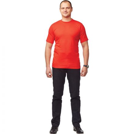 Футболка (160 г.) с кор.рукавом красн.(XXL)