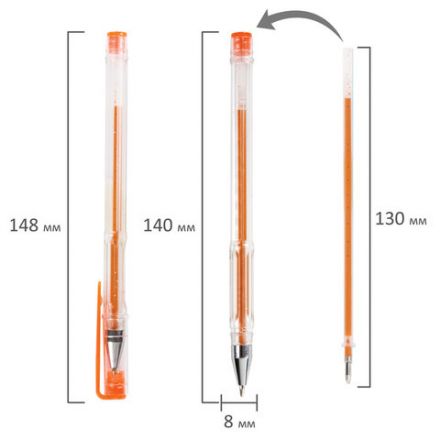 Ручки гелевые ПИФАГОР, НАБОР 6 ЦВЕТОВ, БЛЕСТКИ, корпус прозрачный, узел 0,7 мм, линия письма 0,5 мм, 142796 Ручки гелевые ПИФАГОР, НАБОР 6 ЦВЕТОВ, БЛЕСТКИ, корпус прозрачный, узел 0,7 мм, линия письма 0,5 мм, 142796