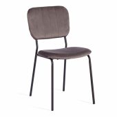 Стул CAROL (mod. UC06) металл, вельвет, 45 х 56 х 82 см, Light grey (светло-серый) HLR24 / черный