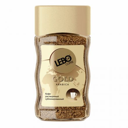 Кофе растворимый LEBO "Gold" 100 г, стеклянная банка, сублимированный Кофе растворимый LEBO "Gold" 100 г, стеклянная банка, сублимированный