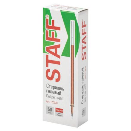 Стержень гелевый STAFF "Basic" GPR-229, 135 мм, КРАСНЫЙ, игольчатый узел 0,5 мм, линия 0,35 мм, 170230 Стержень гелевый STAFF "Basic" GPR-229, 135 мм, КРАСНЫЙ, игольчатый узел 0,5 мм, линия 0,35 мм, 170230