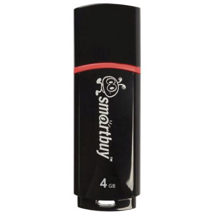 Флеш-диск 4 GB, SMARTBUY Crown, USB 2.0, черный, SB4GBCRW-K Флеш-диск 4 GB, SMARTBUY Crown, USB 2.0, черный, SB4GBCRW-K