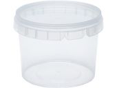 Контейнер 0,315л. круглый d-95 мм, с бесцветной крышкой  бесцветный