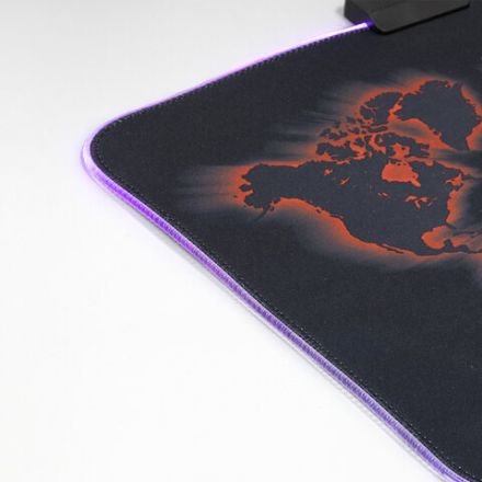 Коврик для мыши SONNEN "LIGHTING", резина+ткань, 350х270х4 мм, чёрный, 513316