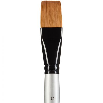 Кисть художественная Комус Арт синтетика мягкая, плоск.,№24, короткая ручка Кисть художественная Комус Арт синтетика мягкая, плоск.,№24, короткая ручка