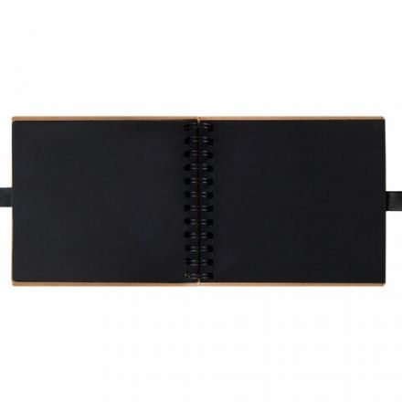 Фотоальбом 16х18 см, 20 черных листов, обложка КРАФТ, уголки/стикеры/ручка/клей, BRAUBERG Black&Kraft, 880652