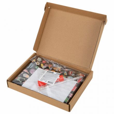 Фотоальбом 16х18 см, 20 черных листов, обложка КРАФТ, уголки/стикеры/ручка/клей, BRAUBERG Black&Kraft, 880652