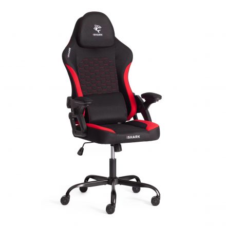 Кресло iShark ткань, черный / красный, 70х70х133 см Кресло iShark ткань, черный / красный, 70х70х133 см