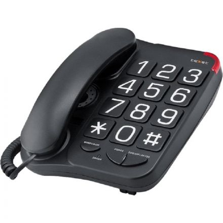 Телефон проводной teXet TX-201 черный