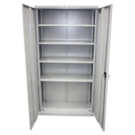 Шкаф металлический офисный BRABIX "MK 18/91/37", 1830х915х370 мм, 45 кг, 4 полки, разборный, 291135, S204BR180102 Шкаф металлический офисный BRABIX "MK 18/91/37", 1830х915х370 мм, 45 кг, 4 полки, разборный, 291135, S204BR180102