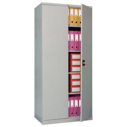 Шкаф металлический офисный BRABIX "MK 18/91/37", 1830х915х370 мм, 45 кг, 4 полки, разборный, 291135, S204BR180102 Шкаф металлический офисный BRABIX "MK 18/91/37", 1830х915х370 мм, 45 кг, 4 полки, разборный, 291135, S204BR180102